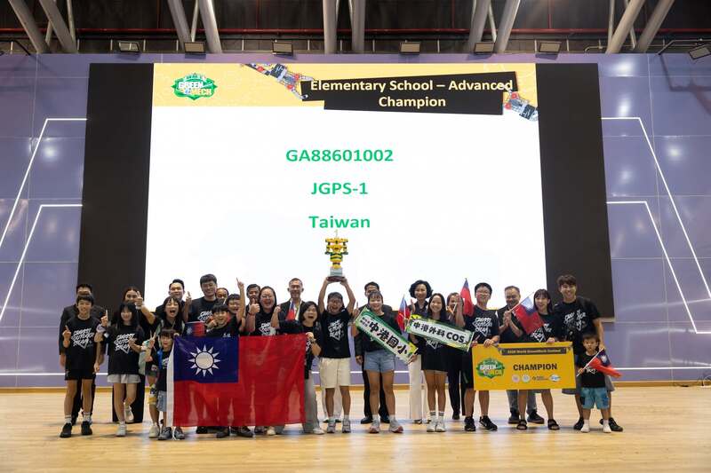 中港國小在「機關整合賽(GM)進階組」中,勇奪國小組世界冠軍