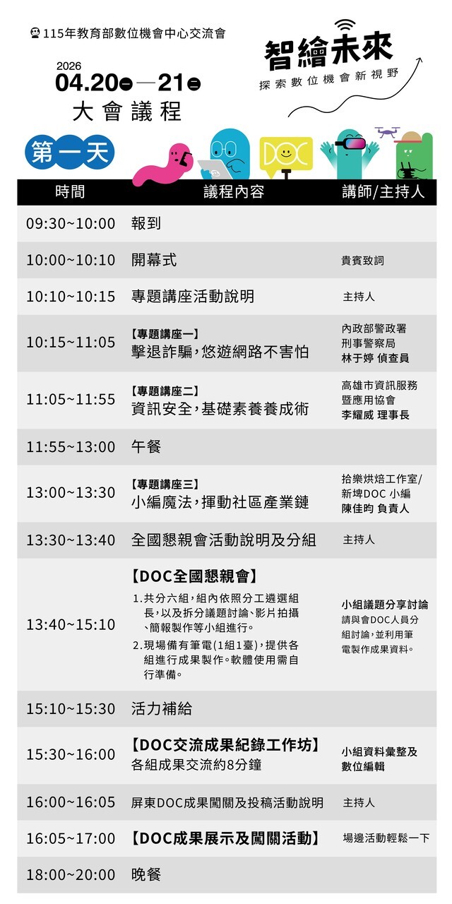 4/20 活動議程